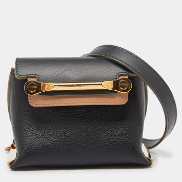 Pre Owned Chloe Tri Color Leather Mini Clare Crossbody Bag
