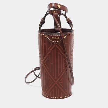 مملوكة مسبقًا Chloe Brown Leather Fredy Bottle Bag