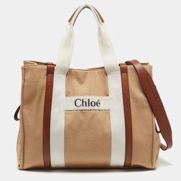 Pre Owned Chloe Brown Canvas Changing/Diaper Bag