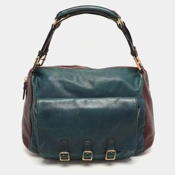 Pre Owned Chloe Multicolor Leather Pocket Satchel