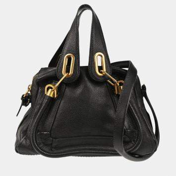 Pre Owned Chloe Parary Black Leather  Handbag