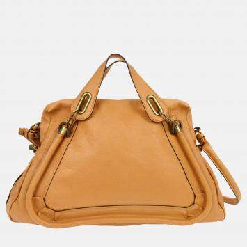 Pre Owned Chloe Parary Beige Leather Handbag