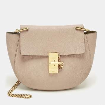 Pre Owned Chloe Pink Leather Medium Drew Shoulder Bag