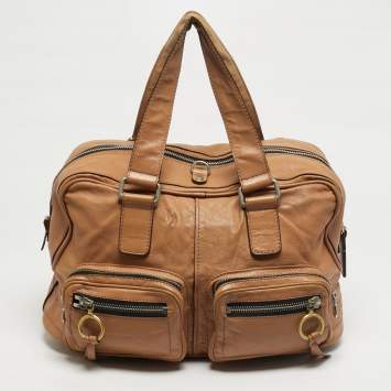 مملوكة مسبقًا Chloe Betty Tan Leather Zip Satchel