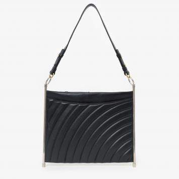 Pre Owned حقيبة كتف كلوي روي جلد مُبطّنة سوداء متوسطة مع حزام