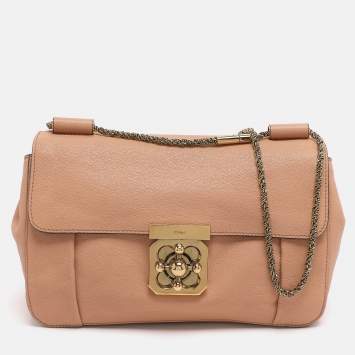 مملوكة مسبقًا Chloé Elsie Medium Pink Leather Shoulder Bags