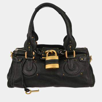 Pre Owned Chloe Black Paddington Handbag