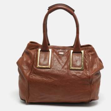 مملوكة مسبقًا Chloe Ethel Brown Leather Tote