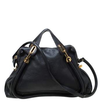 مملوكة مسبقًا Chloe Black Leather Large Paraty Shoulder Bag