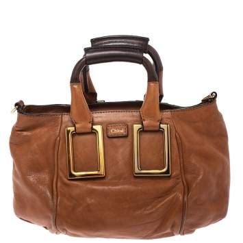 Pre Owned Chloe Tan Leather Crossbody Bag