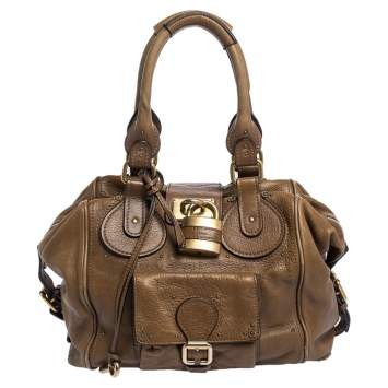Pre Owned Chloe Brown Leather Medium Paddington Satchel