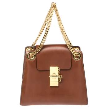 Pre Owned Chloé Brown Leather Annie Shoulder Bag