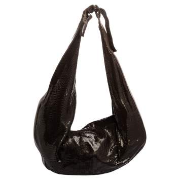 Pre Owned Chloe Dark Brown Metal Mesh and Leather Hobo