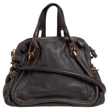 Pre Owned Chloe Grey Leather Paraty Bag