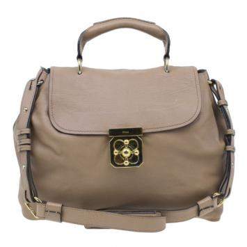 Pre Owned Chloe Beige Leather Elsie Satchel