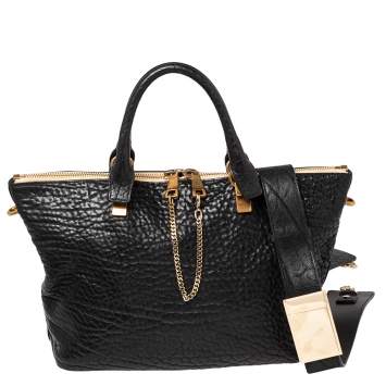 Pre Owned Chloe Black Leather Baylee Tote 