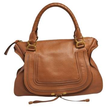 Pre Owned Chloe Brown Leather Large Marcie Satchel