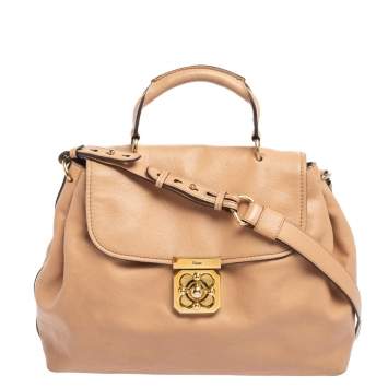 Pre Owned Chloe Pink Leather Elsie Satchel