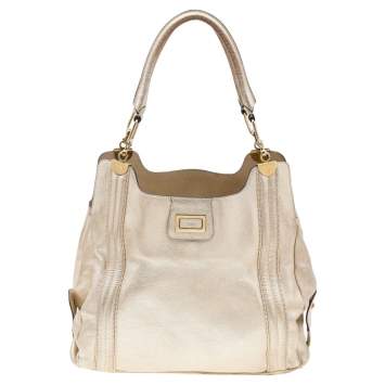 Pre Owned Chole Gold Leather Hobo