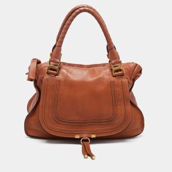 مملوكة مسبقًا Chloé Brown Leather Medium Marcie Satchel