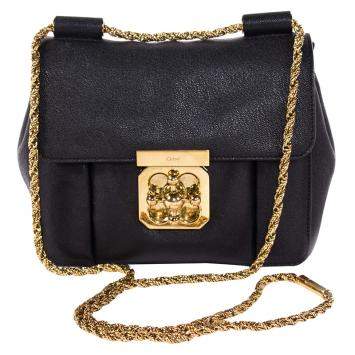 Pre Owned Chloe Black Leather Elsie Shoulder Bag