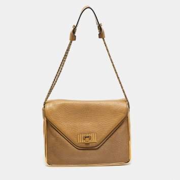 Pre Owned Chloe Brown Leather Medium Sally Shoulder Bag