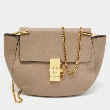 Pre Owned Chloe Grey Leather Medium Drew Shoulder Bag