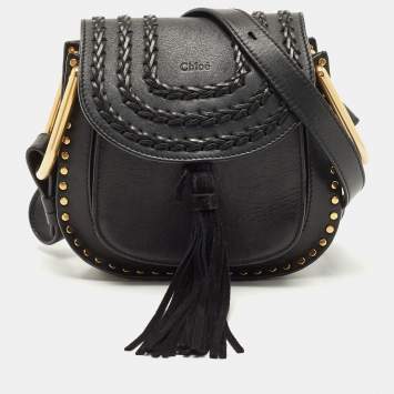 Pre Owned Chloe Black Leather Mini Hudson Shoulder Bag