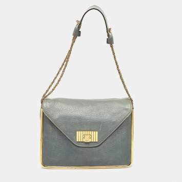 Pre Owned Chloe Dusky Leather Medium Sally Shoulder Bag