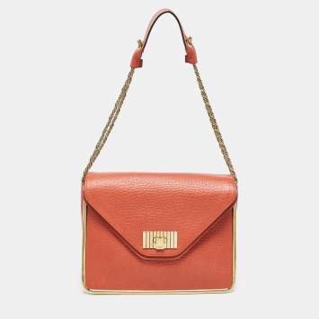 Pre Owned Chloe Brown Leather Medium Sally Shoulder Bag