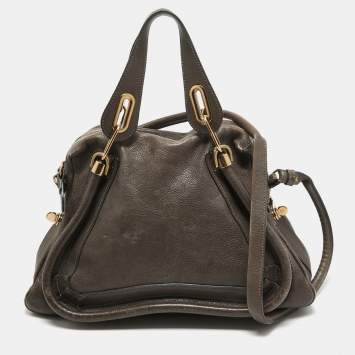 Pre Owned Chloe Brown Leather Medium Paraty Satchel
