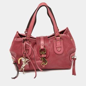Pre Owned Chloe Pink/Brown Leather Paddington Satchel