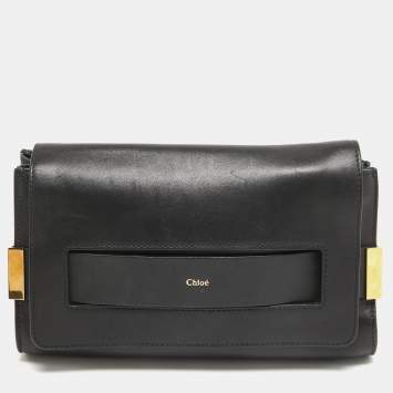 Pre Owned Chloe Black Leather Small Elle Clutch