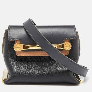 Pre Owned Chloe Tri Color Leather Mini Clare Crossbody Bag