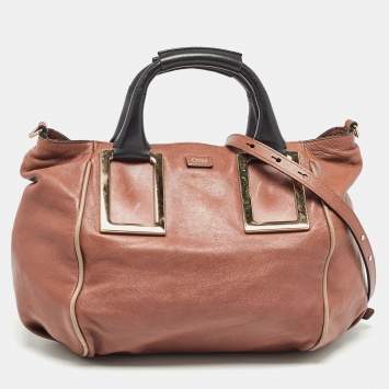 Pre Owned Chloe Brown Leather Medium Ethel Satchel