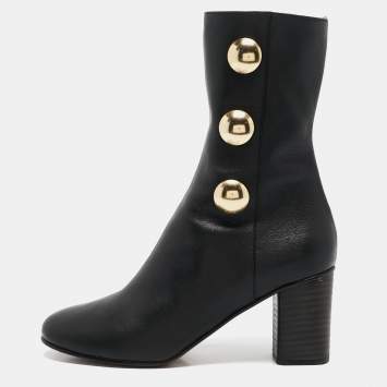 Chloe Black Leather Orlando Ankle Boots Size 35