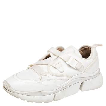 Pre Owned Chloe White Leather Sonnie Slip On Sneakers Size 38