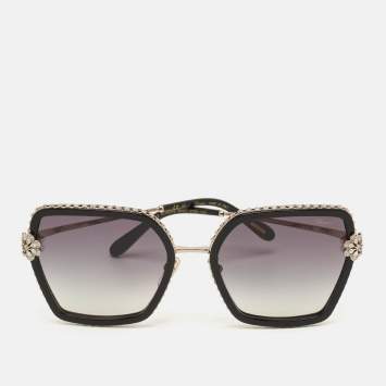 Pre Owned Chopard Black Gradient SCHG34S Red Carpet Square Sunglasses