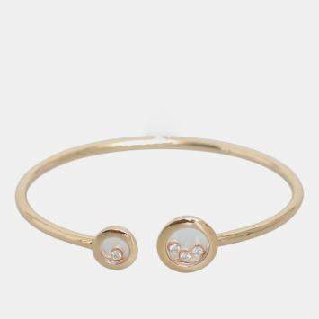 Pre Owned Chopard 18k Rose Gold Happy Diamonds Icon Bangle