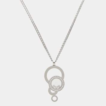 Chopard Happy Bubbles Diamonds 18k White Gold Necklace
