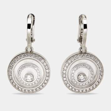 Chopard Happy Spirit Diamonds 18k White Gold Earrings