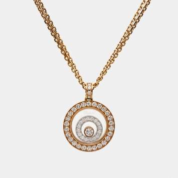 Chopard Happy Spirit Diamonds 18k Two Tone Gold Necklace