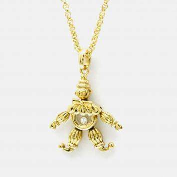 Pre Owned Chopard Happy Diamonds 18K Yellow Gold and Diamond Pendant Necklace