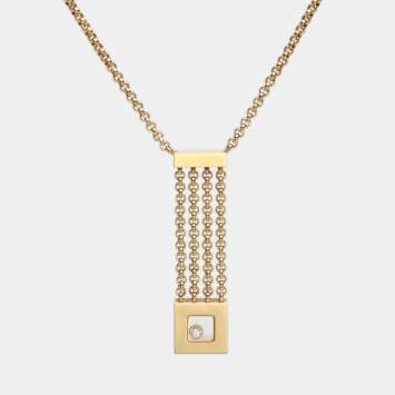 مملوكة مسبقًا Chopard Happy Diamonds Icon 18k Yellow Gold Pendant Necklace