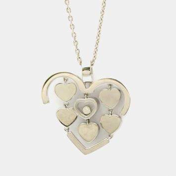 Pre Owned Chopard Amore 18K White Gold and Diamond Necklace