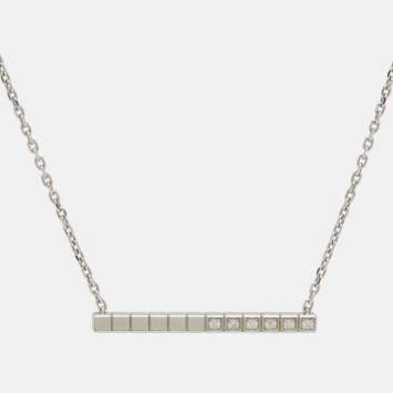 مملوكة مسبقًا Chopard Ice Cube Diamonds 18k White Gold Necklace