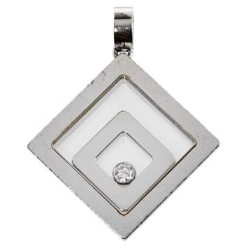 Pre Owned Chopard Happy Spirit Diamond 18K White Gold Pendant 