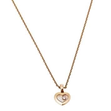 Pre Owned Chopard Happy Diamonds Icons 18K Rose Gold Pendant Necklace