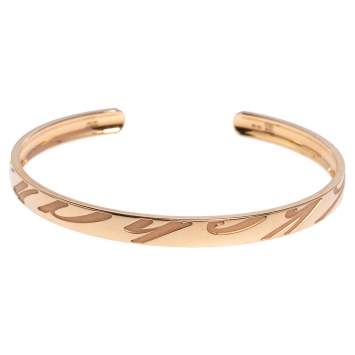 Pre Owned Chopard Chopardissimo 18K Rose Gold Open Cuff Bangle Bracelet 