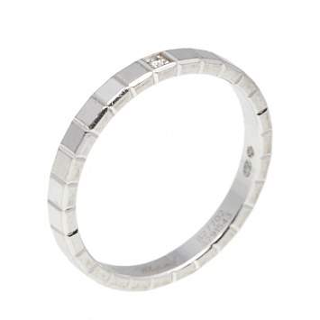 Pre Owned Chopard Ice Cube Pure Diamond 18K White Gold Band Ring 53